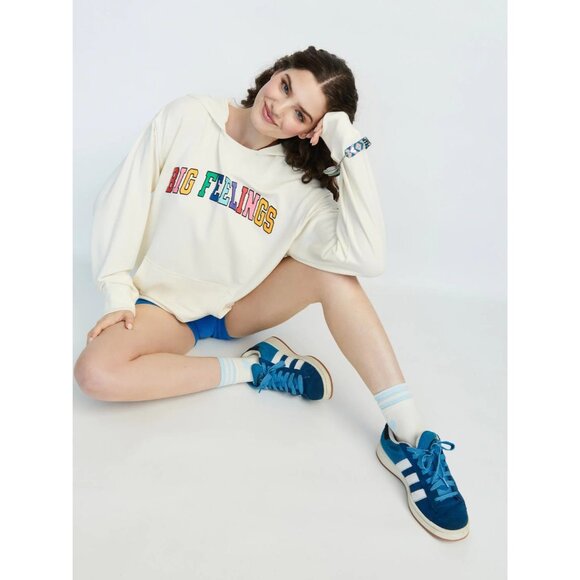 Big Feelings Athena Hoodie in Cream - Picture 2 of 4